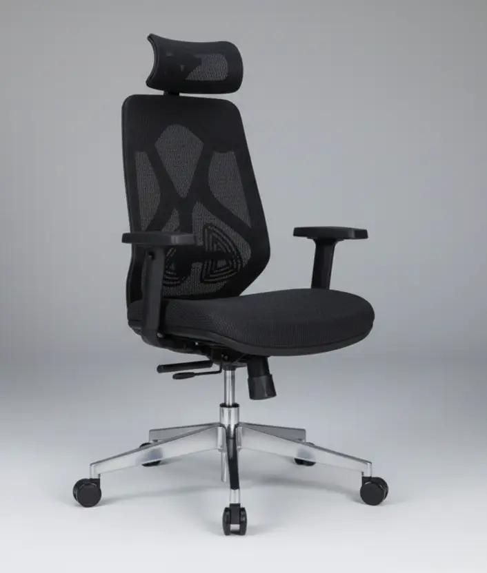 Butterfly Back “Ergonomic office chair with geometric mesh back and adjustable headrest”