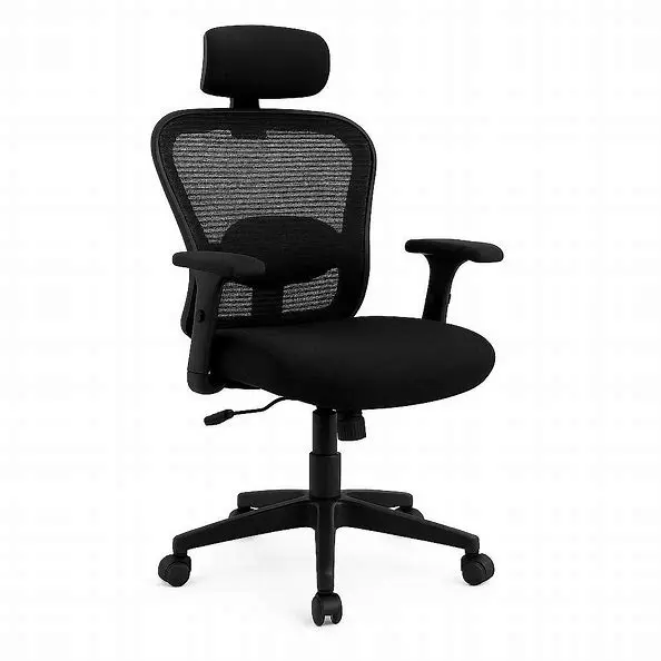 EXECUTIVE  ERGONOMIC CHAIR WITH HEAD REST (LUMBAR SUPPORT)
