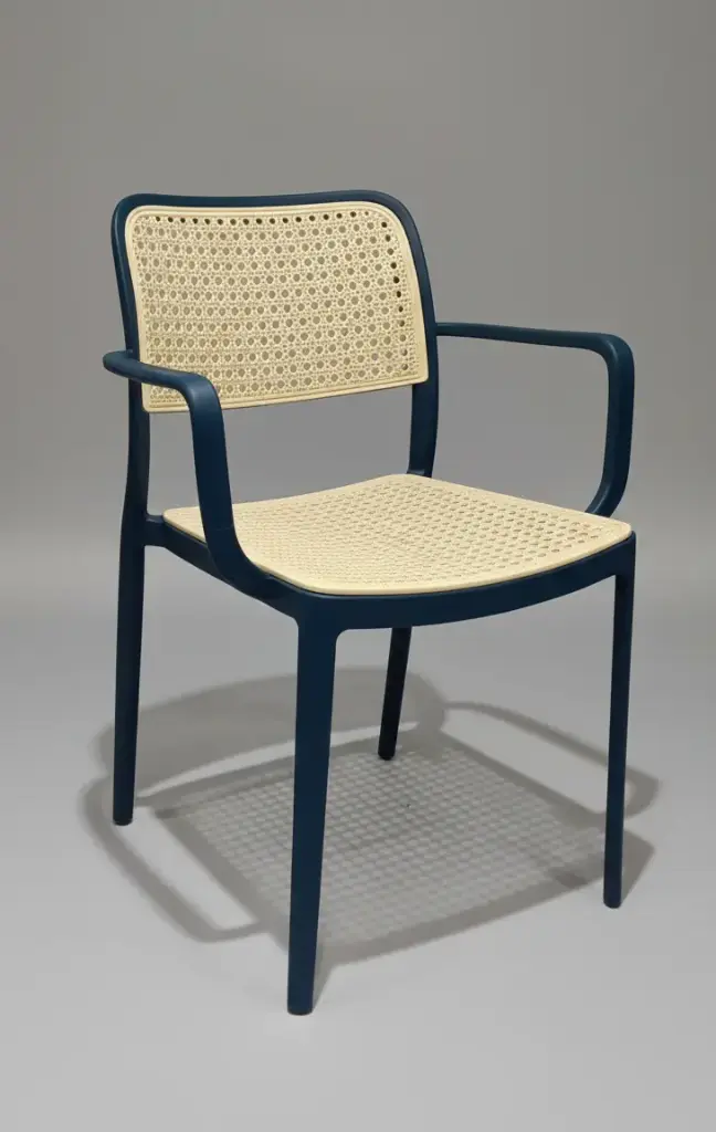 Binny Chair with Arm rest (Navy Blue)